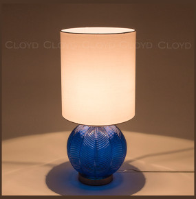 Настольная лампа 1 рожковая  Cloyd "ARBUSS" / выс. 61 см - латунь - синее стекло / 347274