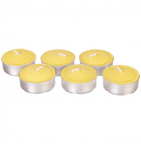Набор плавающих свечей 17 х 3,8 см 6 шт  ADPAL "Лимон"  / 211877