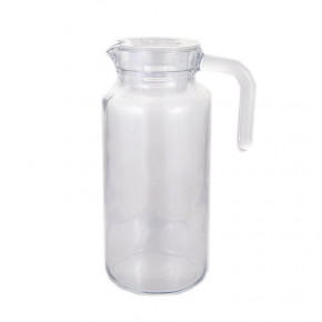 Кувшин для воды 1,3 л с пластиковой крышкой  Pasabahce "Баттерфлайс /Без декора" / 143530
