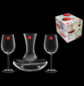 Набор для вина 3 предмета (декантер 1,5 л + 2 бокала по 450 мл)  Rona "Без декора" / 029574
