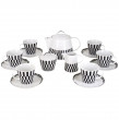 Чайный сервиз на 6 персон 15 предметов  Thun &quot;Том /Черно-белые полоски&quot; / 231970