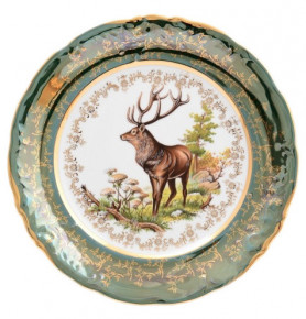 Тарелка 25 см 1 шт  Sterne porcelan "Фредерика /Охота зеленая" / 155076