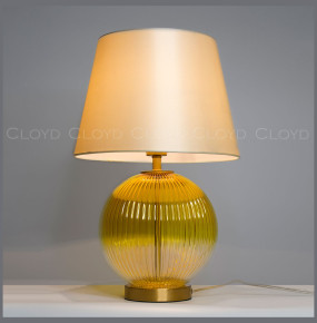 Настольная лампа 1 рожковая  Cloyd "ZUCCHINI" / выс. 54 см - латунь - янтарное стекло / 346463