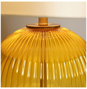Настольная лампа 1 рожковая  Cloyd "ZUCCHINI" / выс. 54 см - латунь - янтарное стекло / 346463