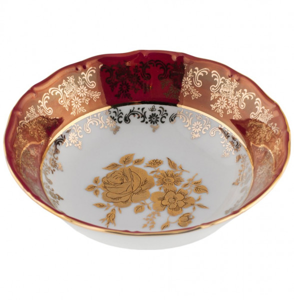 Салатник 16 см  Royal Czech Porcelain &quot;Мария-Тереза /Золотая роза /Красная&quot; / 204435