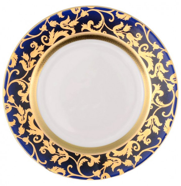 Набор тарелок 21 см 6 шт  Falkenporzellan &quot;Тоска /Синяя /Золотые цветы&quot; / 066882