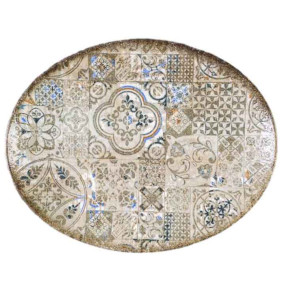 Тарелка 31 х 24 см эллипс  Wilmax "Vintage Mosaic"  / 336214