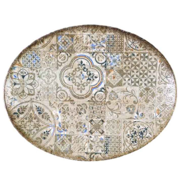 Тарелка 31 х 24 см эллипс  Wilmax &quot;Vintage Mosaic&quot;  / 336214