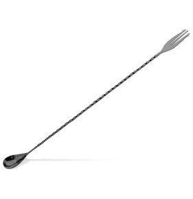 Столовый прибор Ложка барная 40 см черная  Lumian Luxury Bar Tools "Trident fork" / 320732