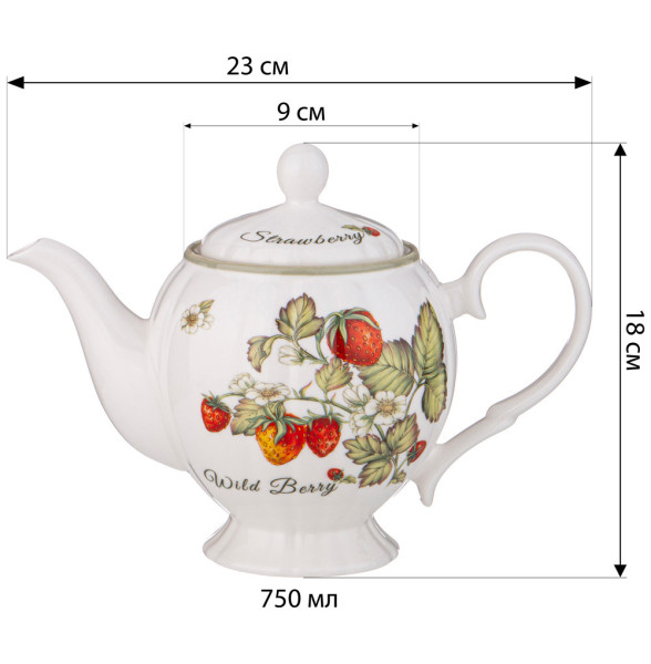 Заварочный чайник 750 мл  LEFARD &quot;Strawberry&quot; / 312854