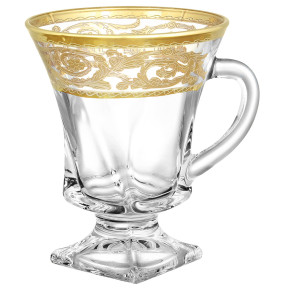 Кружки для горячих напитков 150 мл 6 шт н/н  Bohemia Design "Квадро /Италия золото" / 336996
