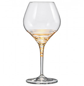 Бокалы для белого вина 350 мл 2 шт  Crystalex CZ s.r.o. "Аморосо /Золотая спираль /8441"** / 111241