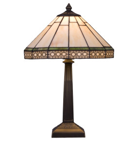 Лампа настольная 1 рожковая  Velante "Tiffany" Античная геометрия / 304808