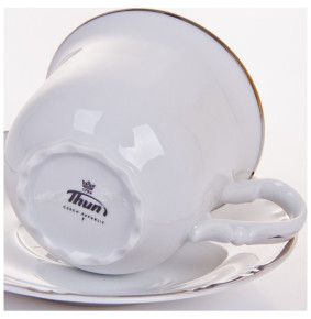 Набор чайных пар 230 мл 6 шт  Thun "Констанция /Отводка платина" / 051261