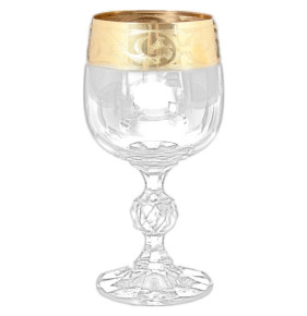Бокалы для белого вина 190 мл 6 шт  Crystalex CZ s.r.o. "Клаудия /Орнамент на золоте"  / 122771