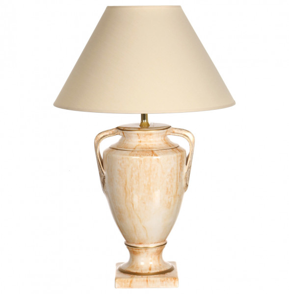 Настольная лампа 61 см с абажуром мрамор  LOUCICENTRO CERAMICA &quot;Ирис&quot; / 193615