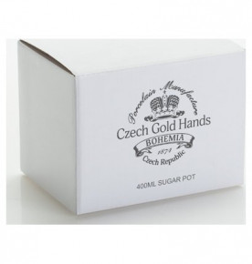 Чайный сервиз на 6 персон 15 предметов  Porcelaine Czech Gold Hands "Луиза /Роза с вензелем /кобальт" / 153123