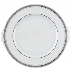 Пирожковая тарелка 27 см  Thun "Опал /Платиновая лента" / 056532