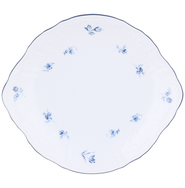 Пирожковая тарелка 27 см  Thun &quot;Бернадотт /Синий цветок&quot; / 344225