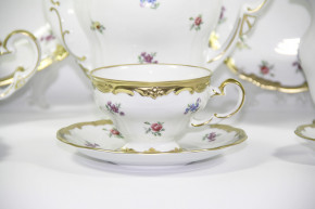Чайный сервиз на 12 персон 54 предмета  Weimar Porzellan "Мелкие цветы /1016" (тарелка 17 см) / 071664