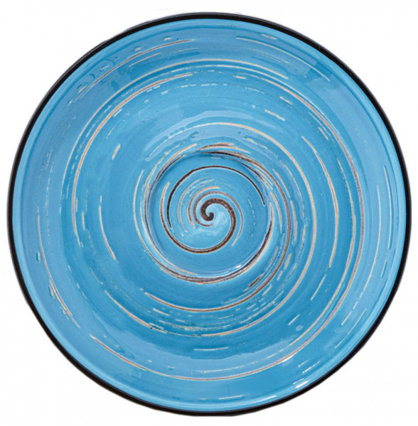 Блюдце 12 см голубое  Wilmax &quot;Spiral&quot; / 261669