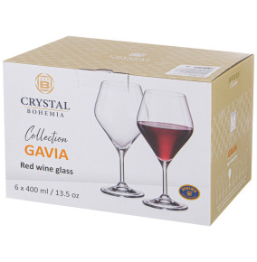 Бокалы для белого вина 400 мл 6 шт  Crystalite Bohemia "Gavia /Без декора" / 292145