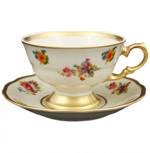 Набор чайных пар 200 мл 6 шт  Sterne porcelan &quot;Аляска /Полевые цветы /СК&quot; / 125412