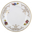 Набор тарелок 25 см 6 шт  Bohemia Porcelan Moritz Zdekauer 1810 s.r.o. &quot;Аннетта /Золотой вензель и Цветы&quot; / 088923