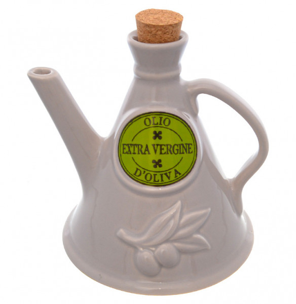 Бутылка для масла 17 см 500 мл  Artigianato Ceramico by Caroline &quot;Le Latte&quot; серая / 228489