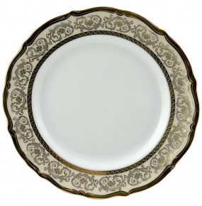 Набор тарелок 19 см 6 шт  Bavarian Porcelain "Мария-Тереза /Цветочная роспись /Бежевая" / 272647