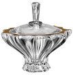 Ваза для конфет 15 см с крышкой  Aurum Crystal &quot;Plantica /Золото&quot; / 288272