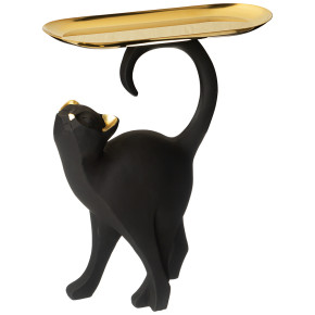 Подставка для мелочей 17 х 8 х 27,5 см чёрная  LEFARD "Кошка" / 330413