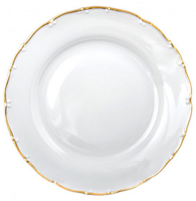 Набор тарелок 25 см 6 шт  Bohemia Porcelan Moritz Zdekauer 1810 s.r.o. "Офелия /Золотая отводка" / 013604