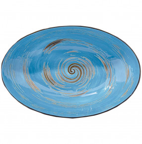 Салатник 25 х 16,5 х 6 см овальный голубой  Wilmax "Spiral" / 261677