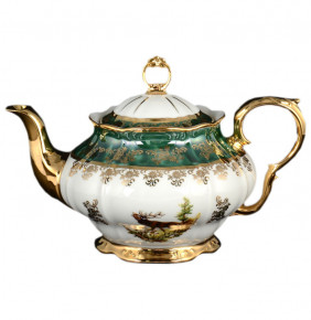 Заварочный чайник 1,2 л  Bohemia Porcelan Moritz Zdekauer 1810 s.r.o. "ГР /Охота зелёная" / 095539