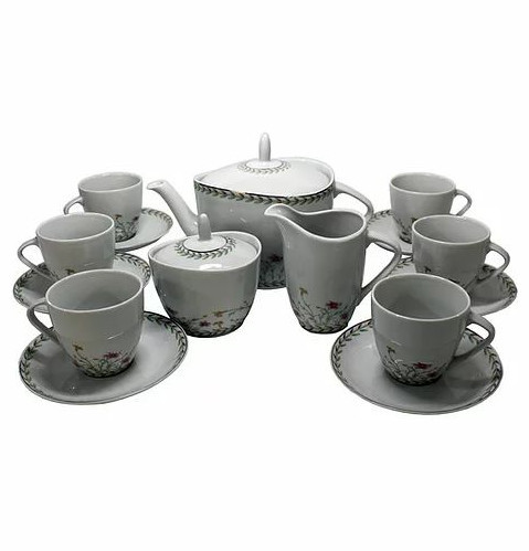 Чайный сервиз на 6 персон 15 предметов  Thun &quot;Сильвия /Полевые цветы&quot; / 232105