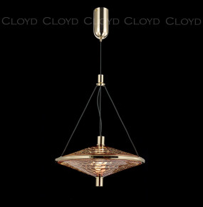Подвесной светильник 1 рожковый  Cloyd "FANTOM" / Ø32 см- желтый - золото / 331976