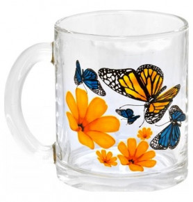 Кружка 320 мл  OSZ "Чайная /Бабочки и цветы" / 160101