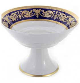 Пиала 13 см  Bavarian Porcelain "Александрия /Золотой узор на синем" / 093628