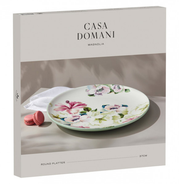 Блюдо 37 см круглое  Casa Domani &quot;Магнолия&quot; (подарочная упаковка) / 298483
