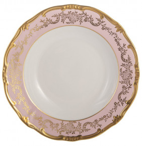Набор тарелок 24 см 6 шт глубокие  Weimar Porzellan "Ювел /Ассорти /розовый" / 222857