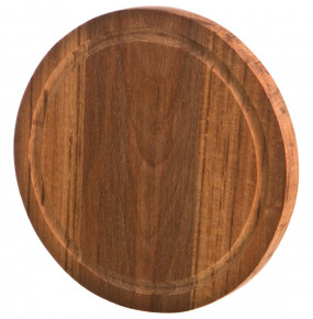 Доска разделочная 30 х 2 см деревянная круглая "Agness"  / 202752