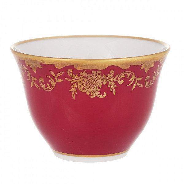 Чашка кофейная 100 мл  Weimar Porzellan &quot;Арабика&quot; &quot;Ювел /Красный с золотым узором&quot; / 206625