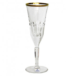 Бокалы для шампанского 200 мл 6 шт  Arnstadt Kristall "Полаис /Золотая кайма" / 065732