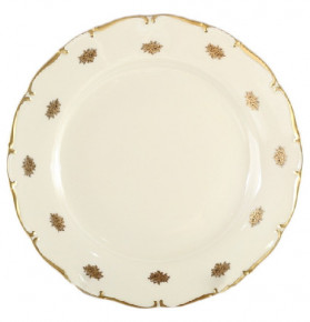 Набор тарелок 25 см 6 шт  Bohemia Porcelan Moritz Zdekauer 1810 s.r.o. "Анжелика /Маленькие золотые розочки /СК" / 066511