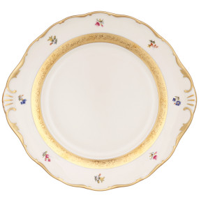 Пирожковая тарелка 27 см  Leander "Аляска /Мелкие цветы /золото /3052 /СК" / 313596