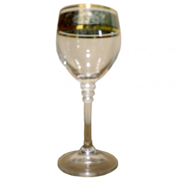 Бокалы для белого вина 150 мл 6 шт  Crystalex CZ s.r.o. &quot;Оливия /Цветочный узор на платине&quot; / 123673