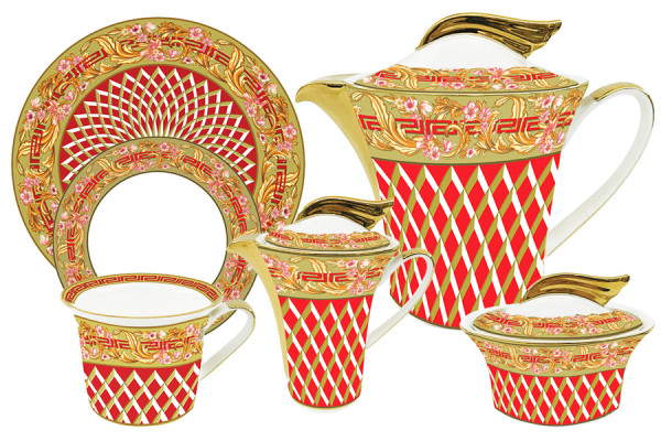 Чайный сервиз на 6 персон 21 предмет  Royal Crown &quot;Аурелия&quot; (подарочная упаковка) / 330359