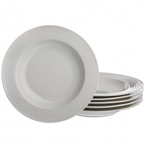 Набор тарелок 23 см глубокие 6 шт  LEFARD "Сетка /Без декора" / 227684