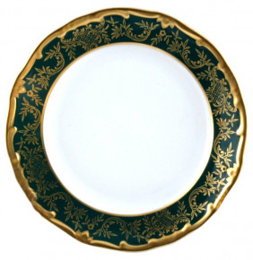 Набор тарелок 19 см 6 шт  Weimar Porzellan "Ювел /Зелёный с золотым узором" / 021044